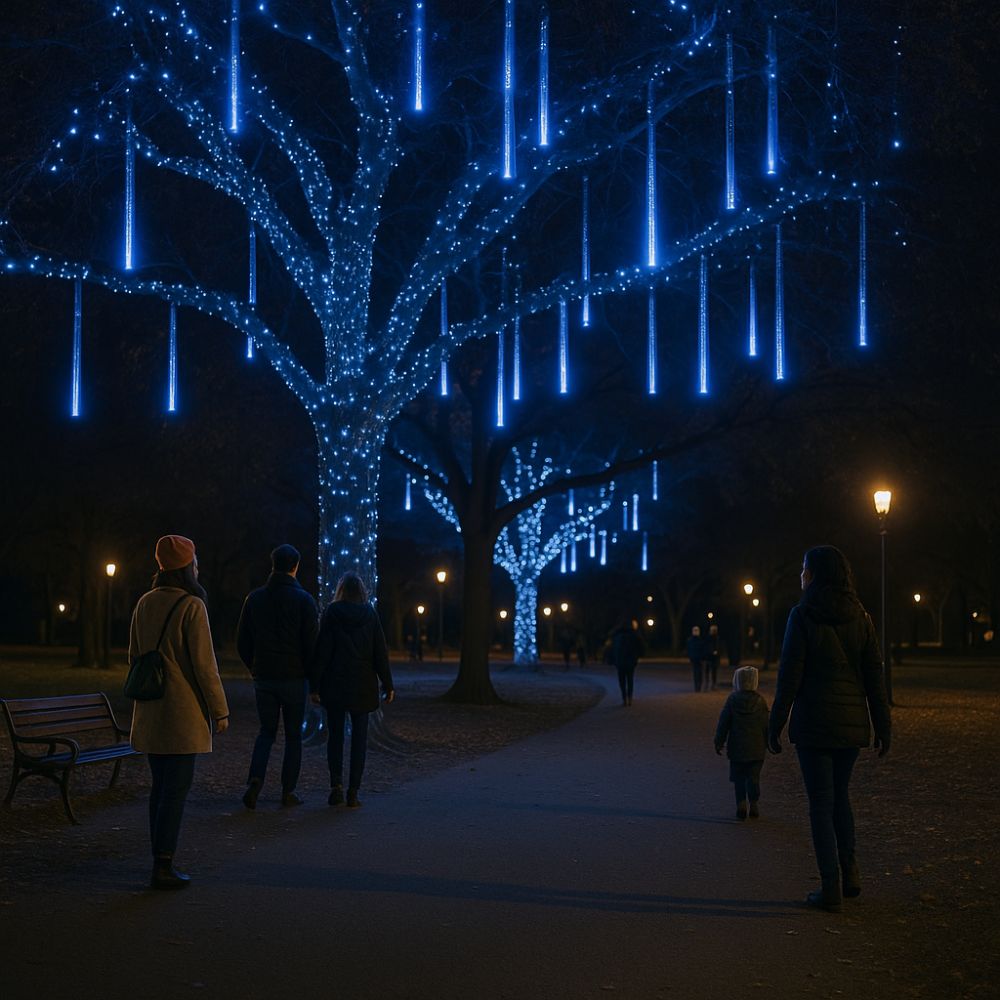 Chuva de Led Infinita Decoração de Natal Compre 1 Leve 2 - Bivolt