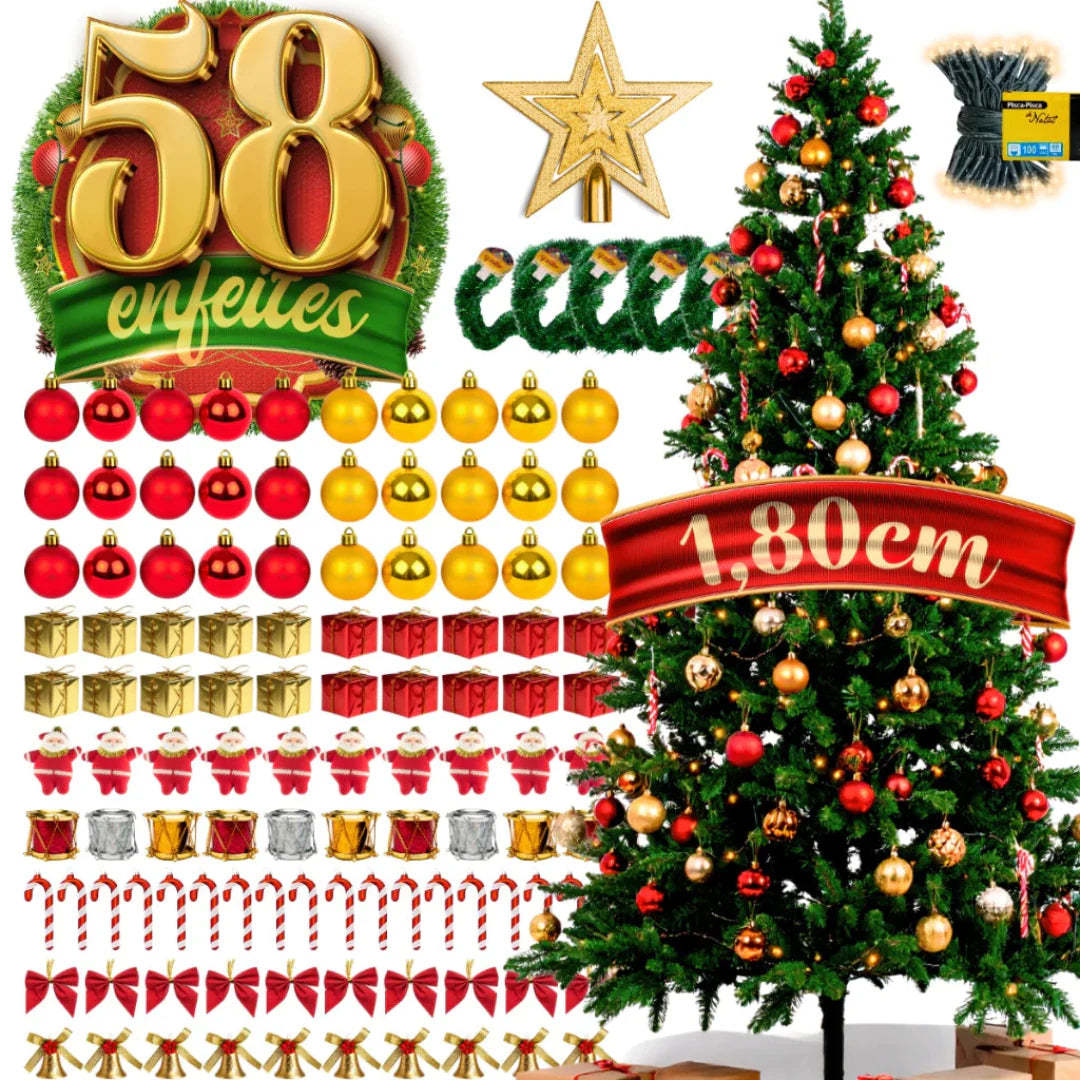 Arvore de Natal 2025 kit completo